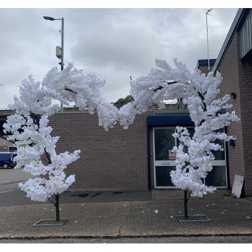 300cm Cherry Blossom Love Arch with Detachable Branches - White