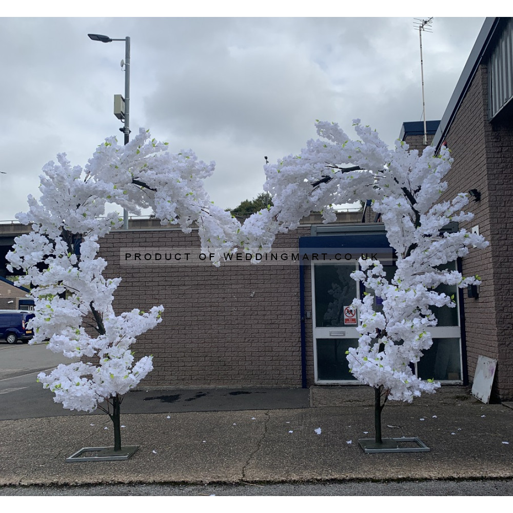 300cm Cherry Blossom Love Arch with Detachable Branches - White