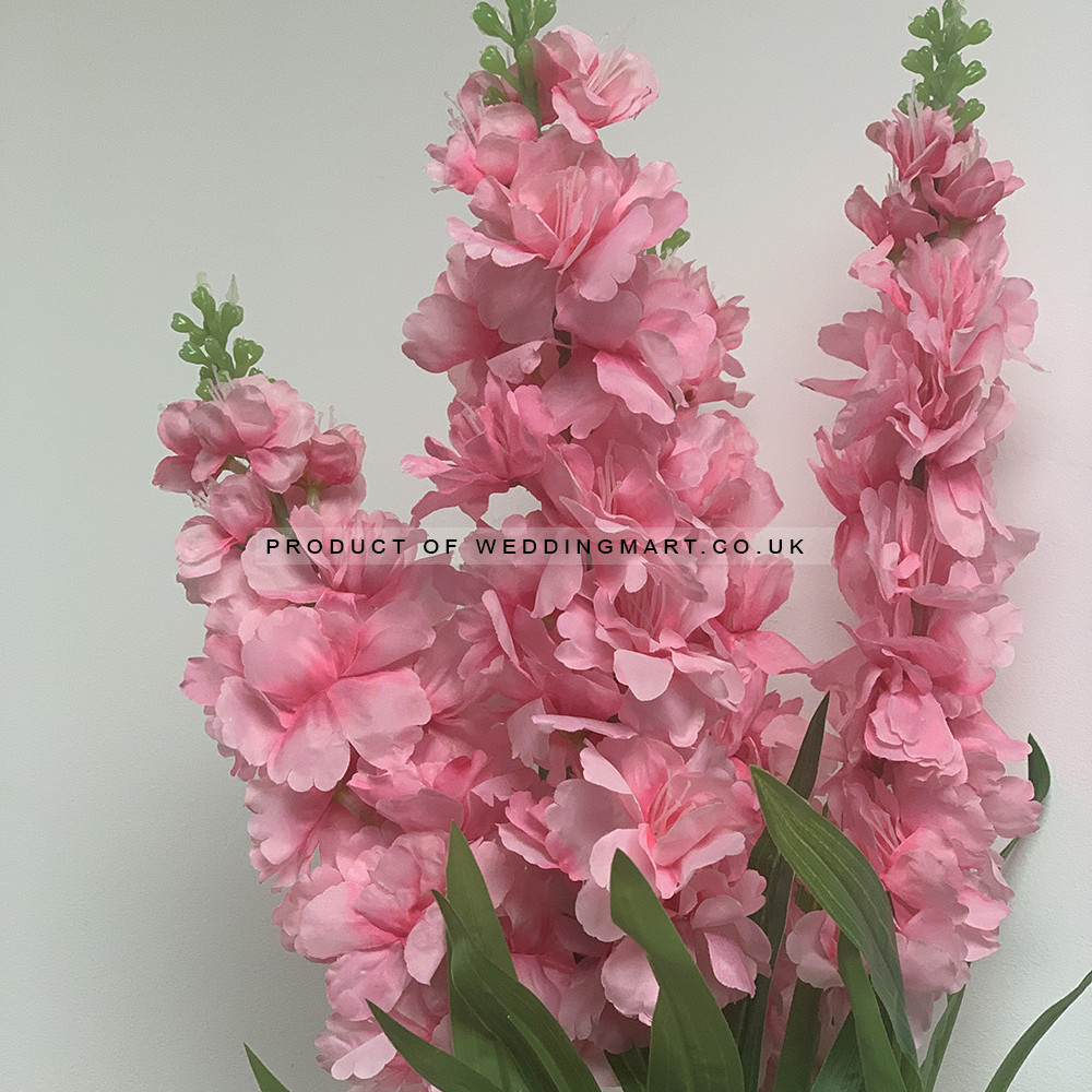 Artificial Delphinium Flower Stem - PINK – Wholesale Delphinium for Wedding Decorators | WeddingMart