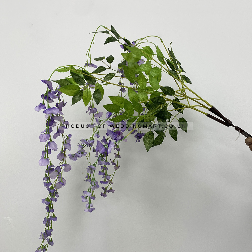 130cm Delux Weeping Wisteria Tree with Interchangable Branches - Purple – Wholesale Cherry Blossom Tree Centrepieces for Wedding Decorators | WeddingMart