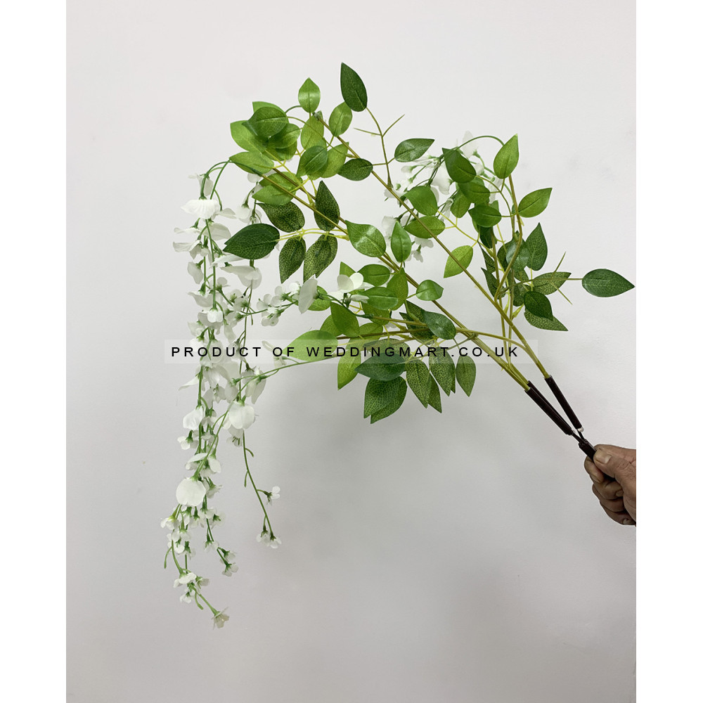 130cm Delux Weeping Wisteria Tree with Interchangable Branches - Ivory