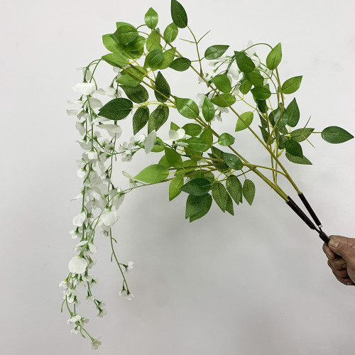 130cm Delux Weeping Wisteria Tree with Interchangable Branches - Ivory – Wholesale Cherry Blossom Tree Centrepieces for Wedding Decorators | WeddingMart