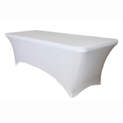 6ft White Spandex Table Covers
