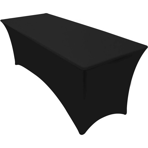 6ft Black Spandex Table Covers