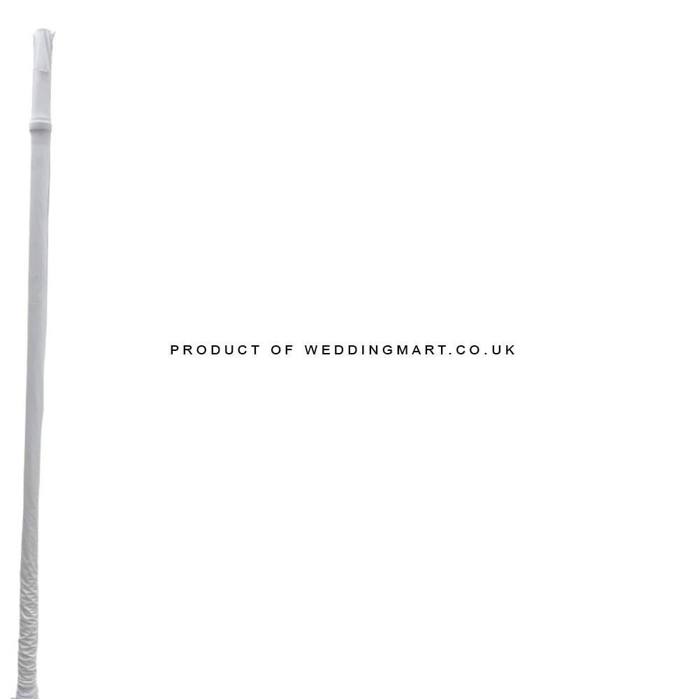 Stretch Fit Pipe and Drape Upright Stand Cover - White – Wholesale Pipe and Drape Accessories for Wedding Decorators | WeddingMart