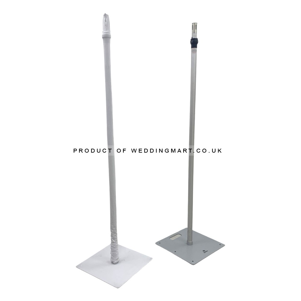 Stretch Fit Spandex Pipe and Drape Upright Stand Cover - White