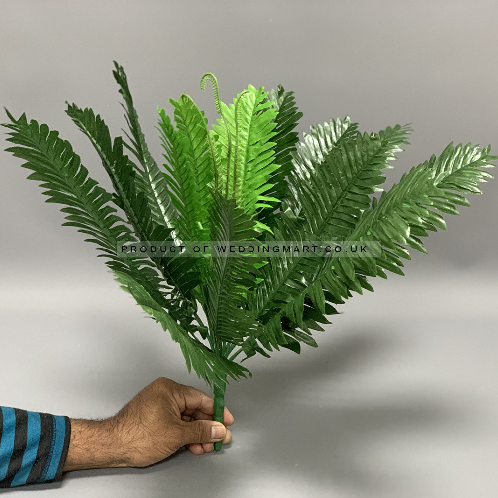 Artificial Giant Green Fern Bush Spray – Wholesale Greenery Bushes for Wedding Decorators | WeddingMart