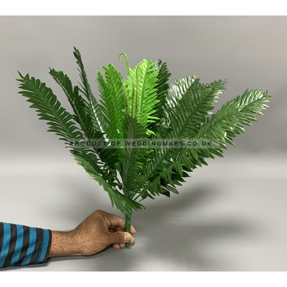 Artificial Giant Green Fern Bush Spray