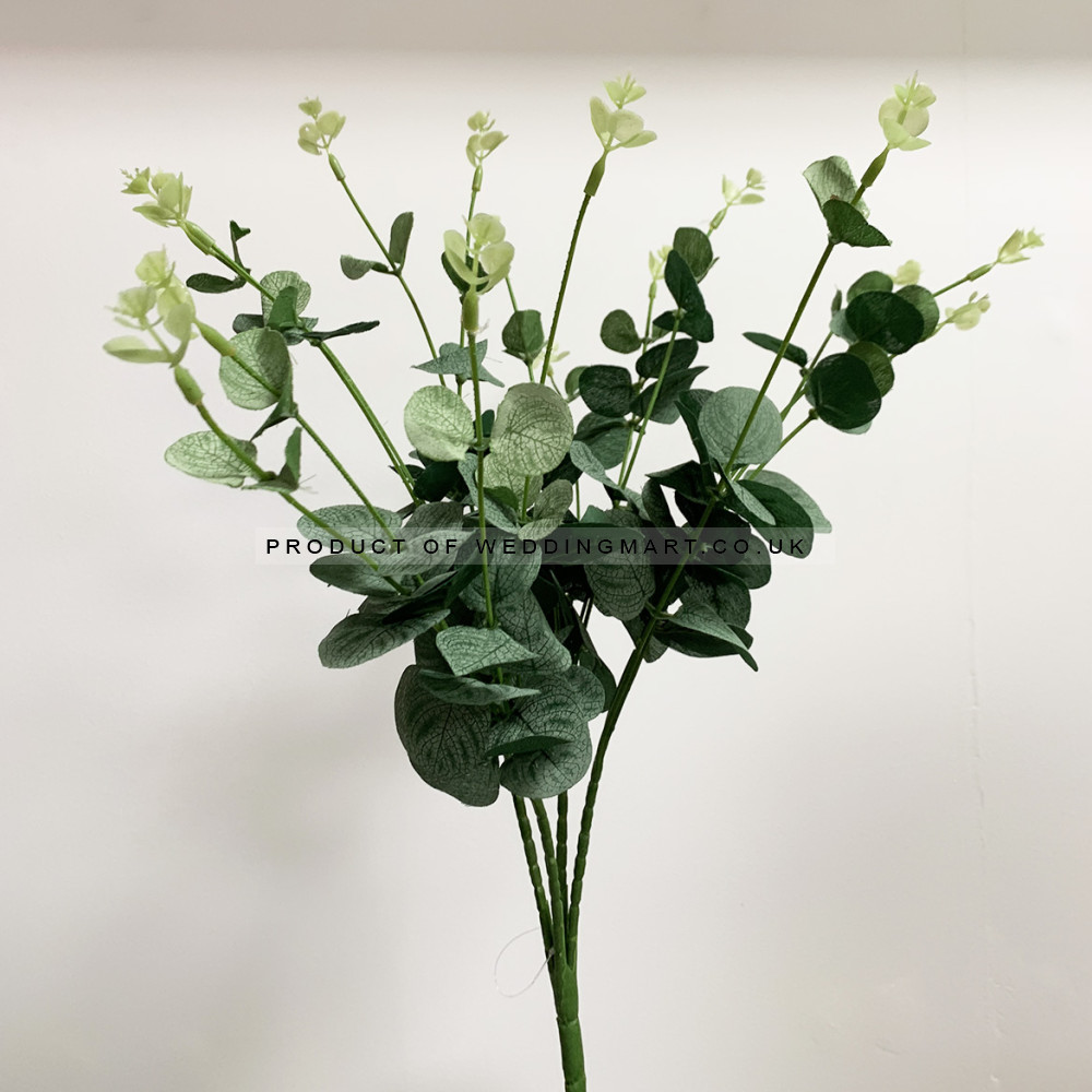 16 Heads EUCALYPTUS BUSH - GREEN – Wholesale Greenery Bushes for Wedding Decorators | WeddingMart