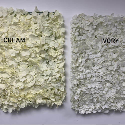 Artificial Hydrangea Flower Wall Panel 60x40cm - CREAM – Wholesale Hydrangea Flower Wall Panels for Wedding Decorators | WeddingMart