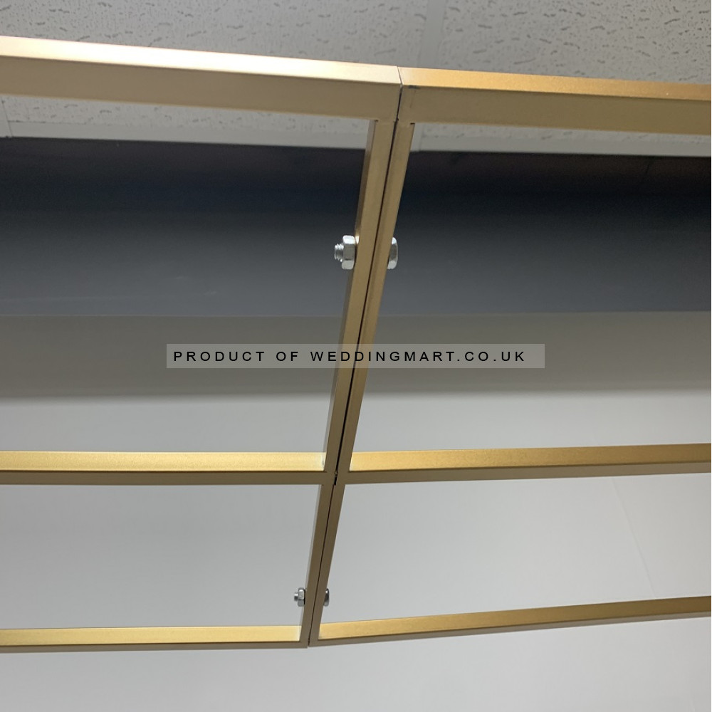 3D Rectangular Metal Wedding Arch - Gold – Wholesale Metal Wedding Arch Frames for Wedding Decorators | WeddingMart