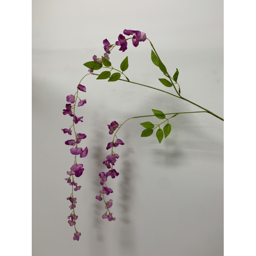 12pcs of Artificial Silk Hanging Wisteria Branh Vine Garland - Purple