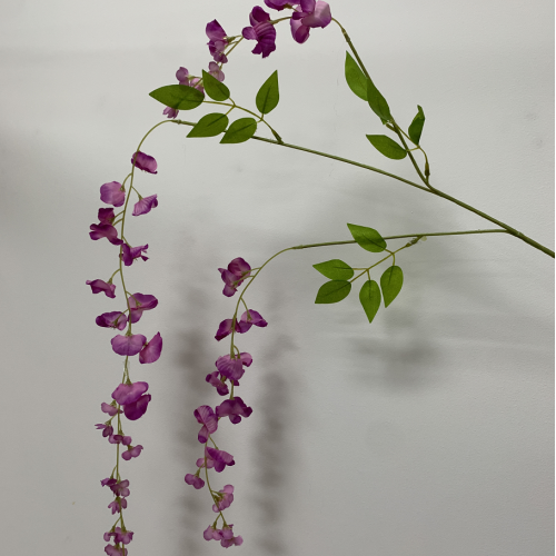 12pcs of Artificial Silk Hanging Wisteria Branh Vine Garland - Purple – Wholesale Wisteria for Wedding Decorators | WeddingMart