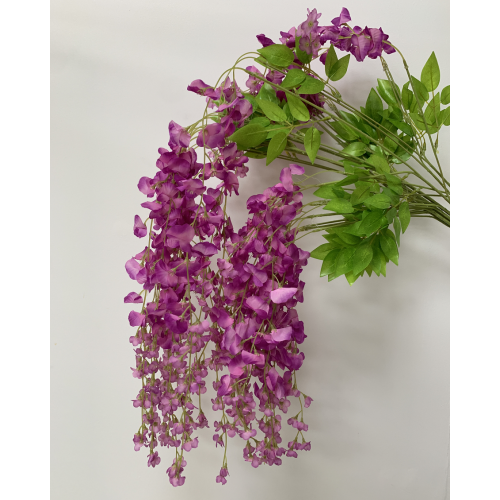 12pcs of Artificial Silk Hanging Wisteria Branh Vine Garland - Purple