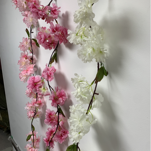 180cm Artificial Cherry Blossom Garland - Ivory