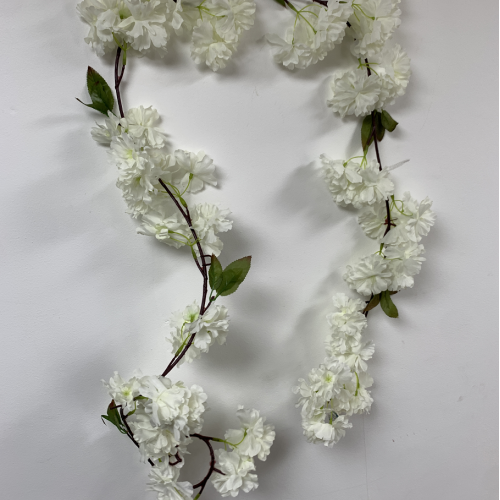 180cm Artificial Cherry Blossom Garland - Ivory – Wholesale Garlands for Wedding Decorators | WeddingMart