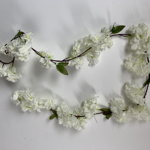 180cm Artificial Cherry Blossom Garland - Ivory