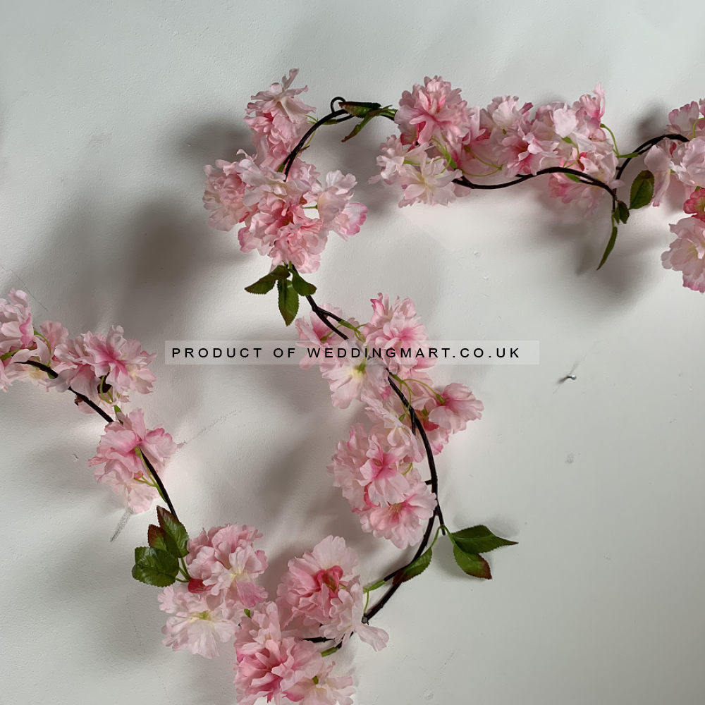 180cm Artificial Cherry Blossom Garland - Pink