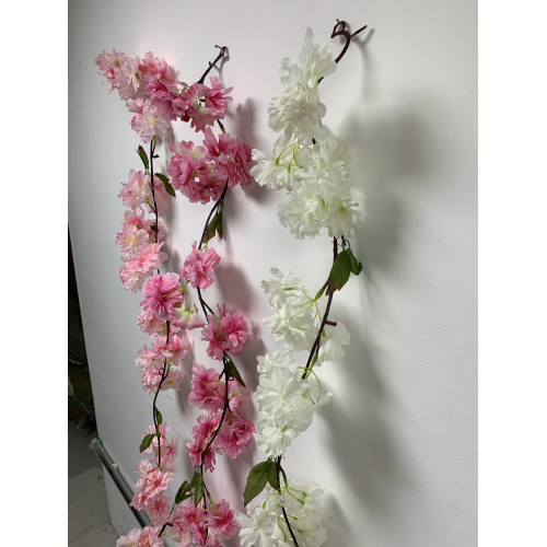 180cm Artificial Cherry Blossom Garland - Dark Pink