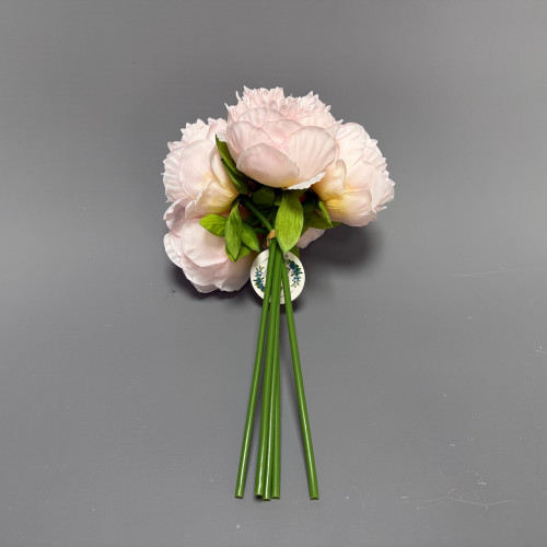 5 Heads Artificial Soft Peony Bouquet - Pink – Wholesale Peony Bouquets for Wedding Decorators | WeddingMart