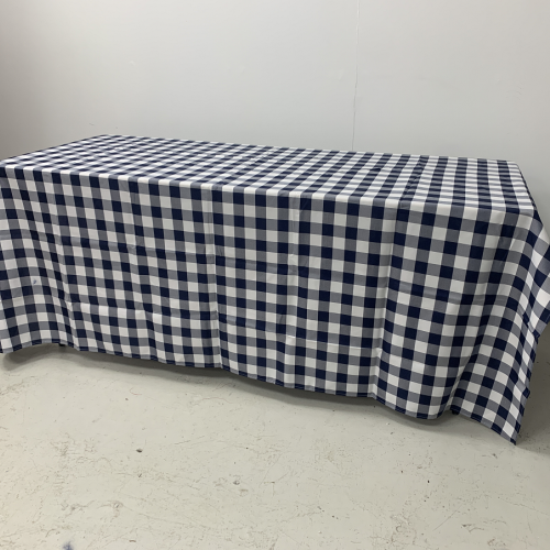 90x90 Gingham Table Cloths - Blue – Wholesale Polyester Tablecloths for Wedding Decorators | WeddingMart