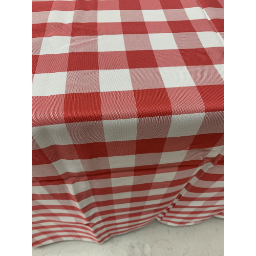 90x90 Gingham Table Cloths - Red