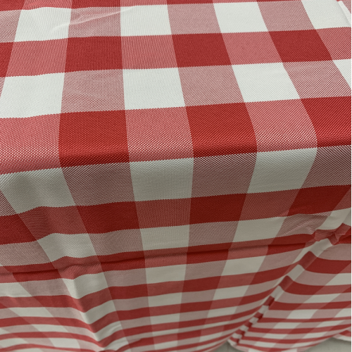 90x90 Gingham Table Cloths - Red – Wholesale Polyester Tablecloths for Wedding Decorators | WeddingMart