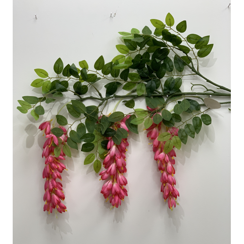 125cm Black Dragon Artificial Wisteria Spray - Fuchsia