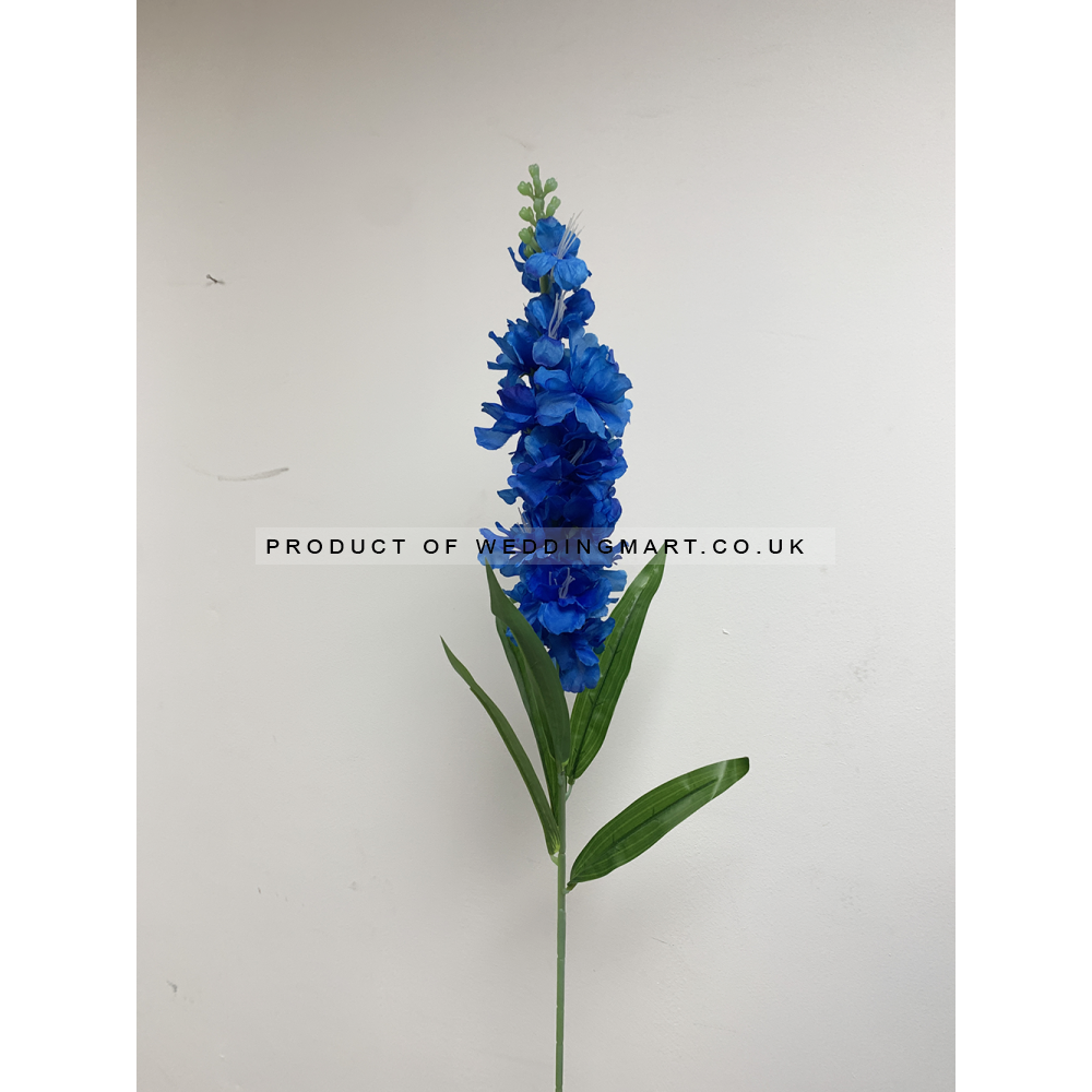 90cm Artificial Faux BLUE Delphinium Flower Stem