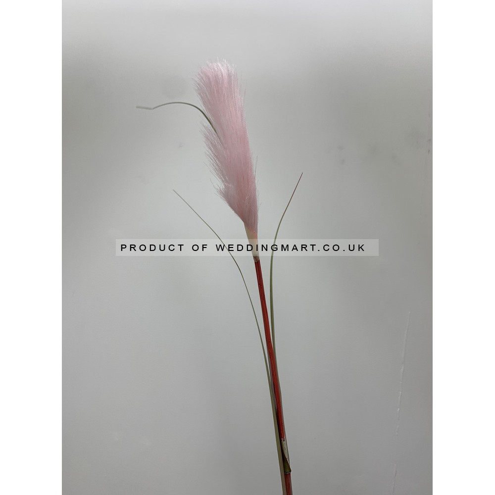 Artificial Faux Decorative Pink Reed Grass Stem