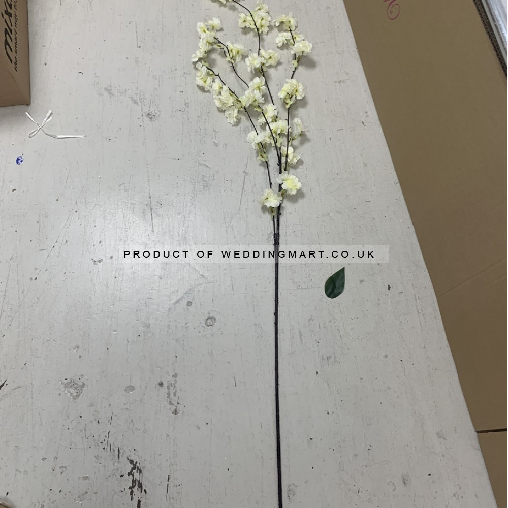 130cm Artificial Weeping Cherry Blossom Branch - IVORY