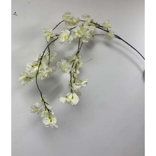 130cm Artificial Weeping Cherry Blossom Branch - IVORY
