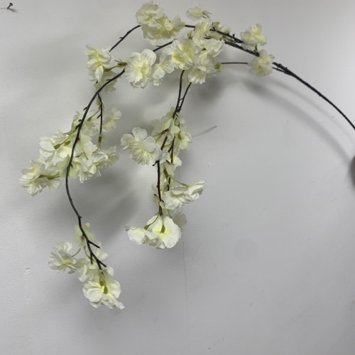 130cm Artificial Weeping Cherry Blossom Branch - IVORY – Wholesale Blossom Branches for Wedding Decorators | WeddingMart