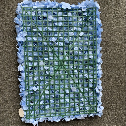 Artificial Hydrangea Flower Wall Panel 60x40cm - BLUE
