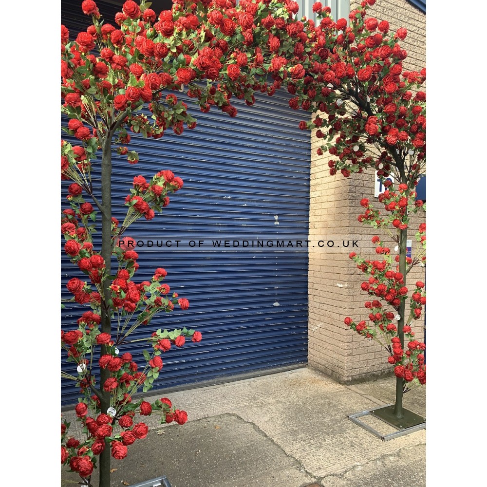 320cm Artificial Wedding Red Rose Tree Arch - MT16R