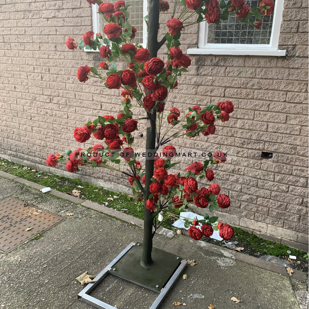 330cm Artificial Wedding Rose Tree Arch - MT16 RED – Wholesale Floral Tree Arch and Pergola for Wedding Decorators | WeddingMart