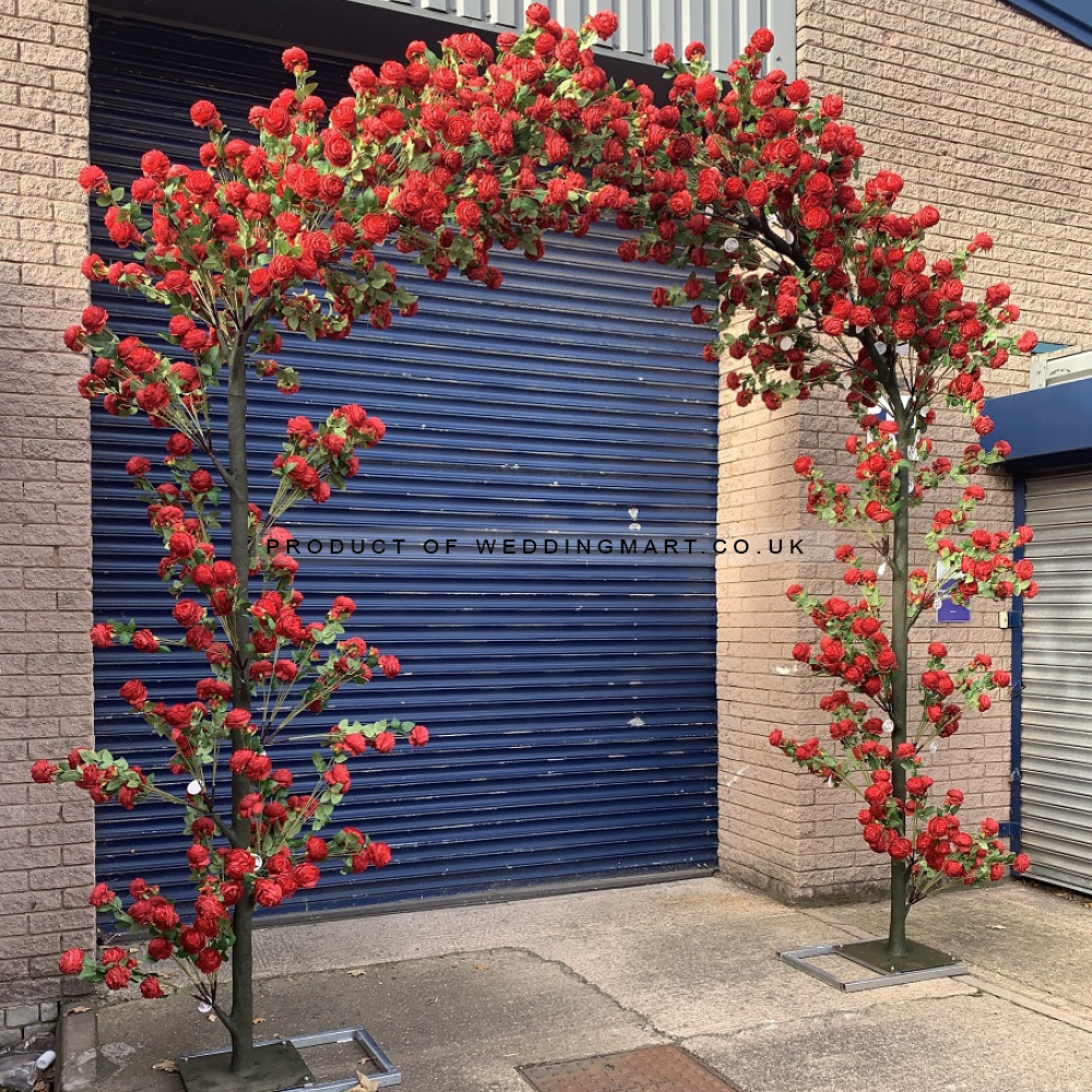 330cm Artificial Wedding Rose Tree Arch - MT16 RED