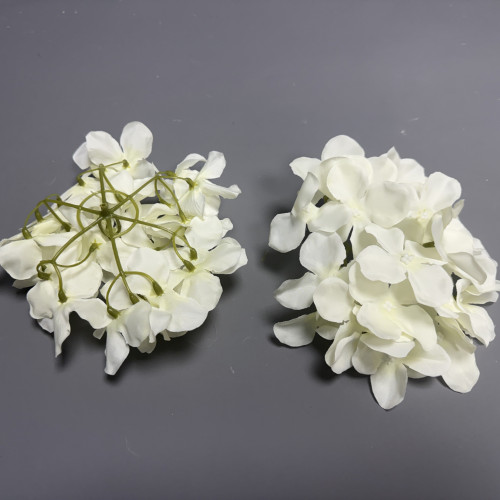 15cm Artificial Hydrangea Flower Heads - Bulk Buy Pack of 100 - IVORY