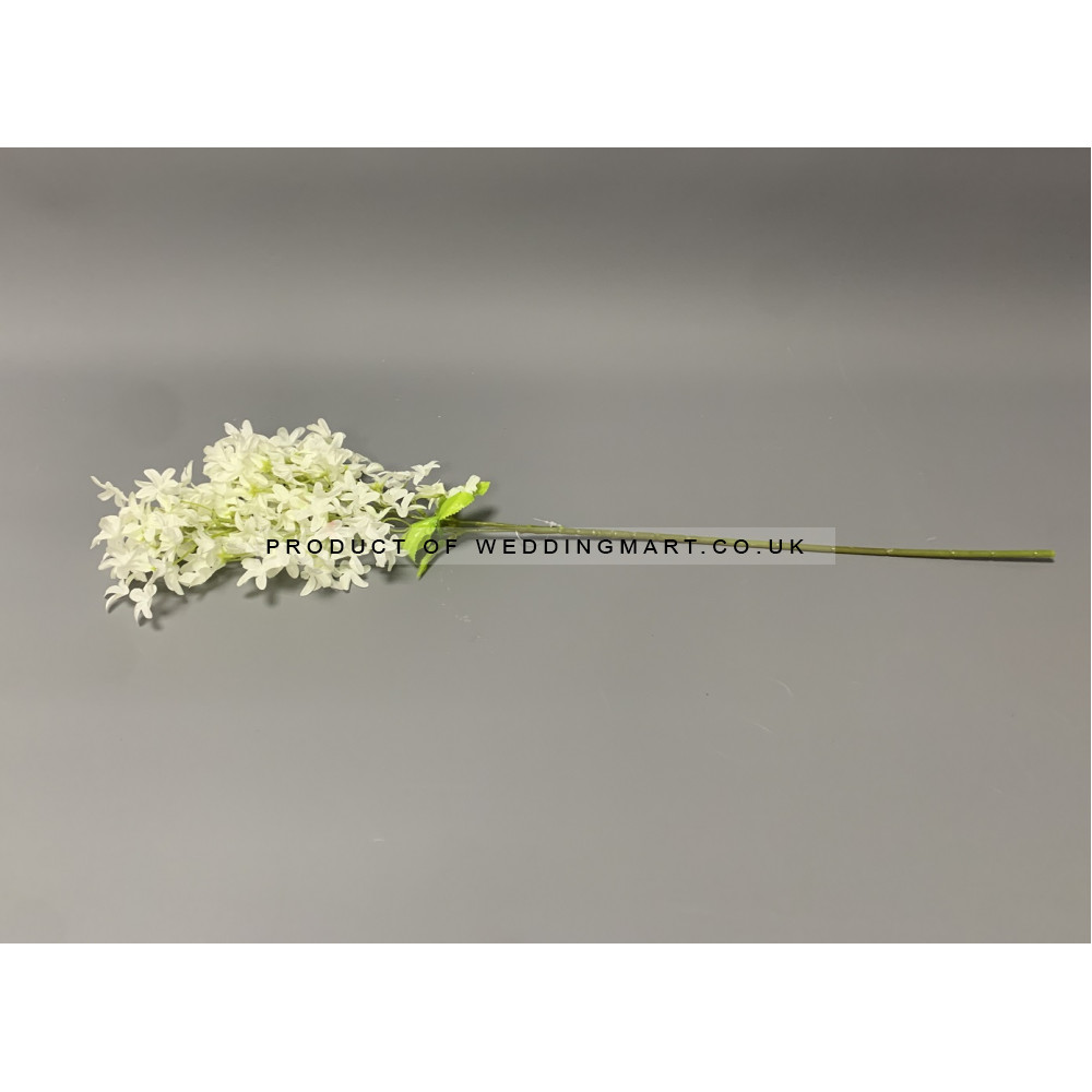 70cm Artificial Cross Cherry Blossom Spray - IVORY