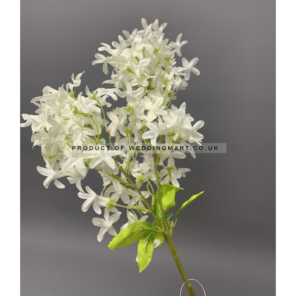 70cm Artificial Cross Cherry Blossom Spray - IVORY