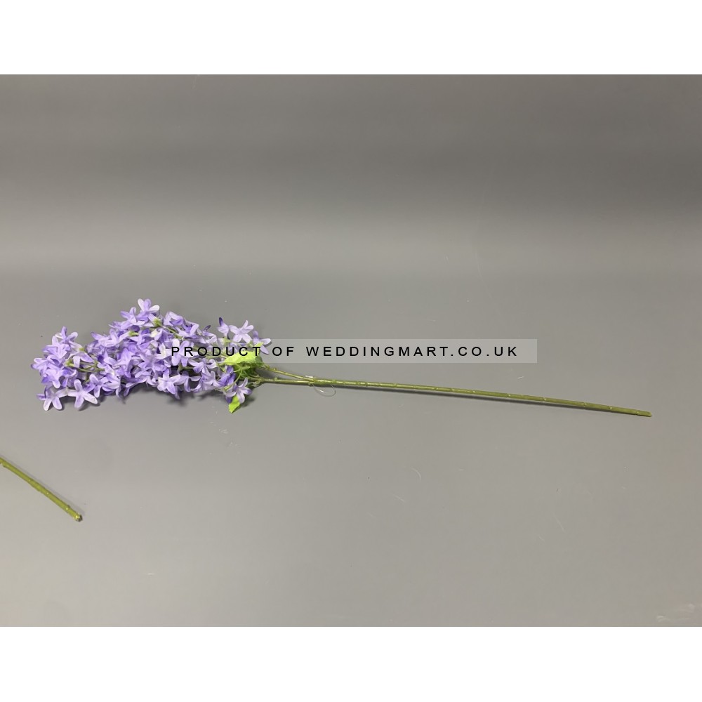 70cm Artificial Cross Cherry Blossom Spray - Purple