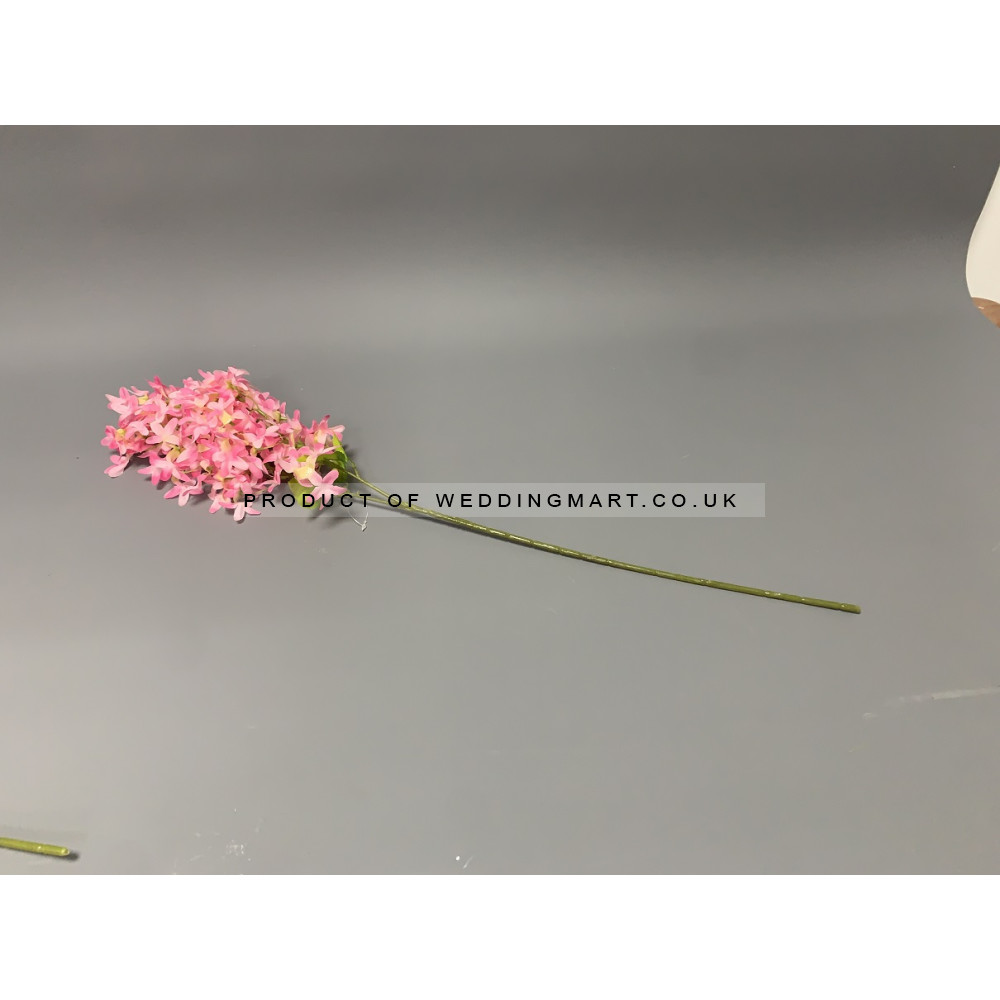 70cm Artificial Cross Cherry Blossom Spray - Dark Pink