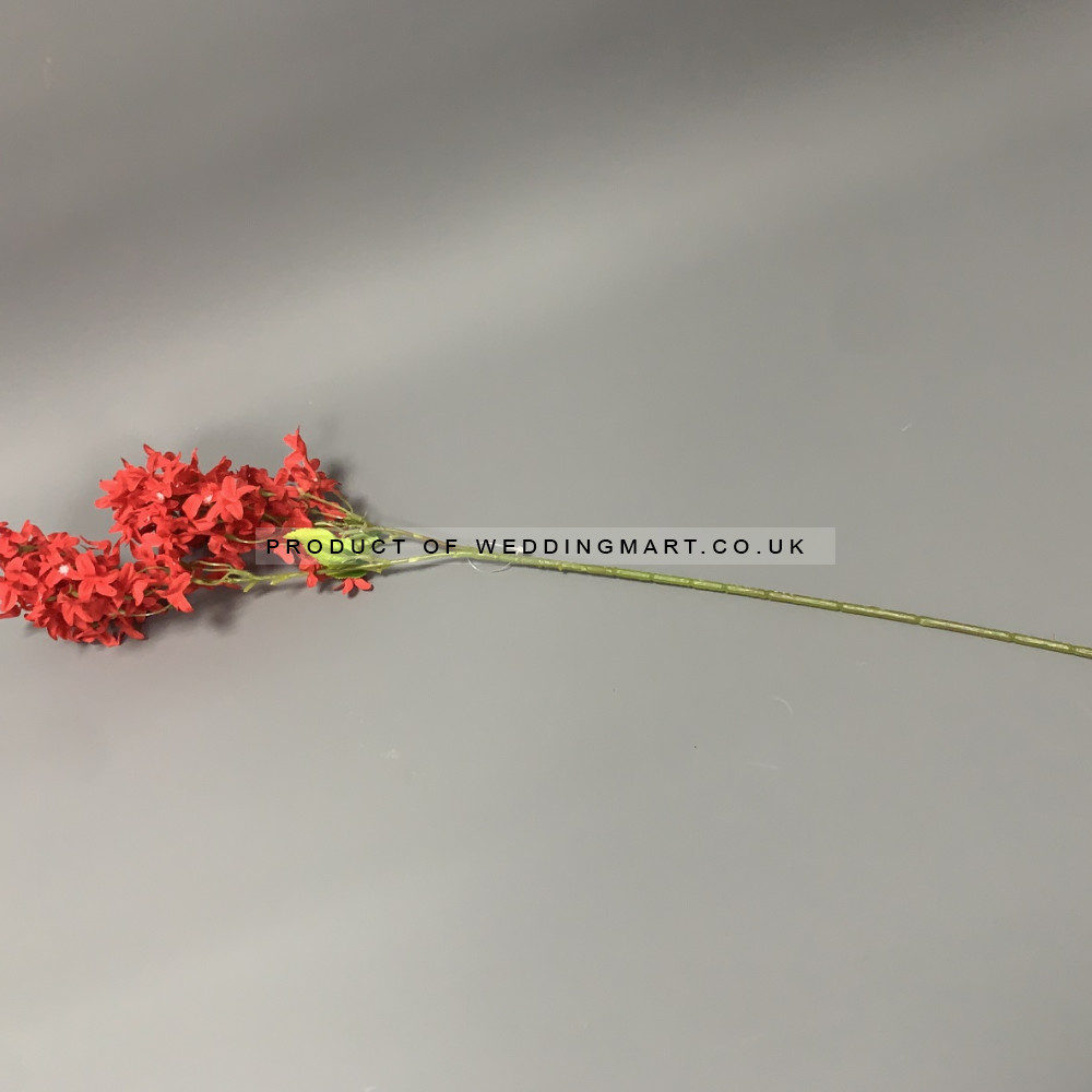 70cm Artificial Cross Cherry Blossom Spray - RED