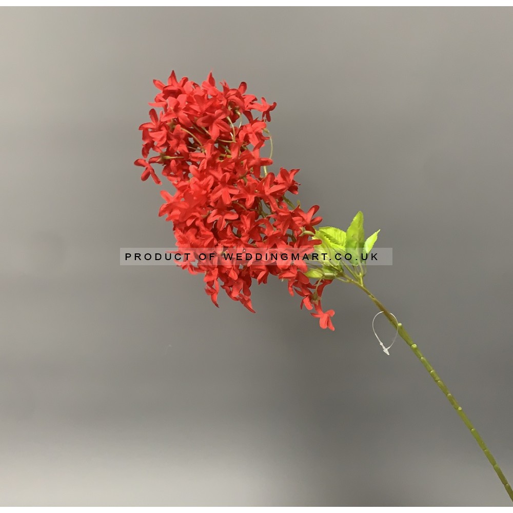 70cm Artificial Cross Cherry Blossom Spray - RED