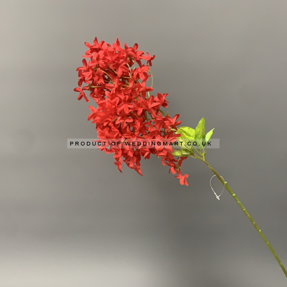70cm Artificial Cross Cherry Blossom Spray - RED
