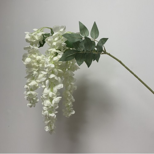 110cm Artificial Wisteria With 4 Stems - IVORY