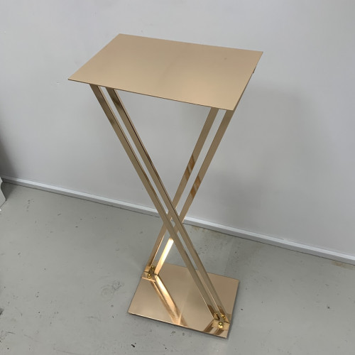 80cm Cross Legs Wedding Metal Floral Stand - Gold