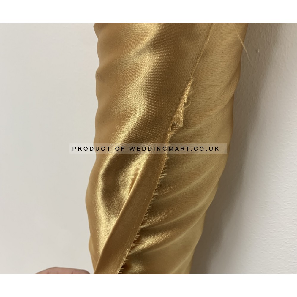 5 Meter Decorative Satin Fabric - Gold