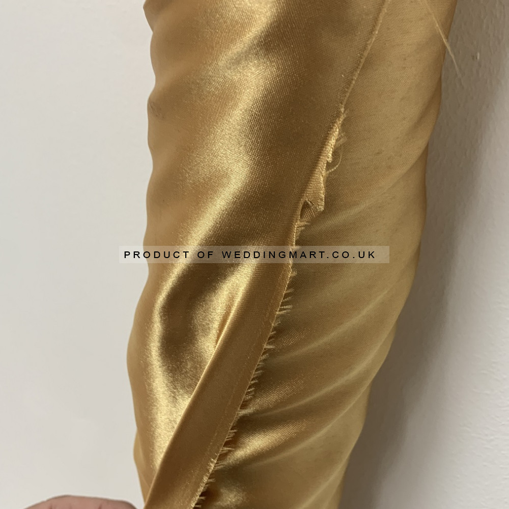 5 Meter Decorative Satin Fabric - Gold
