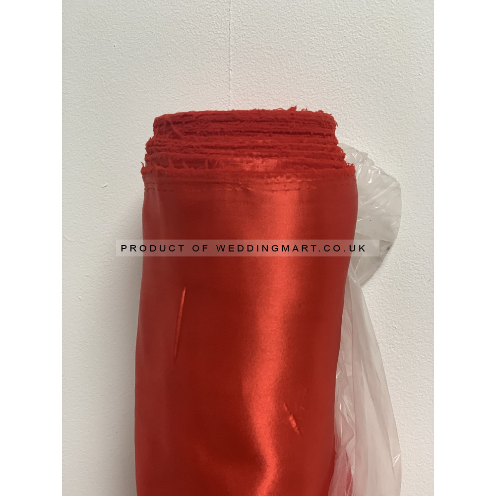 5 Meter Decorative Satin Fabric - Red
